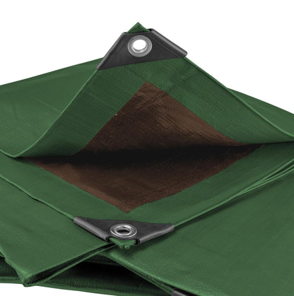 Green/Brown L-Grade Tarpaulin 6m x 8m - Best4Trade-Retail Tarpaulins