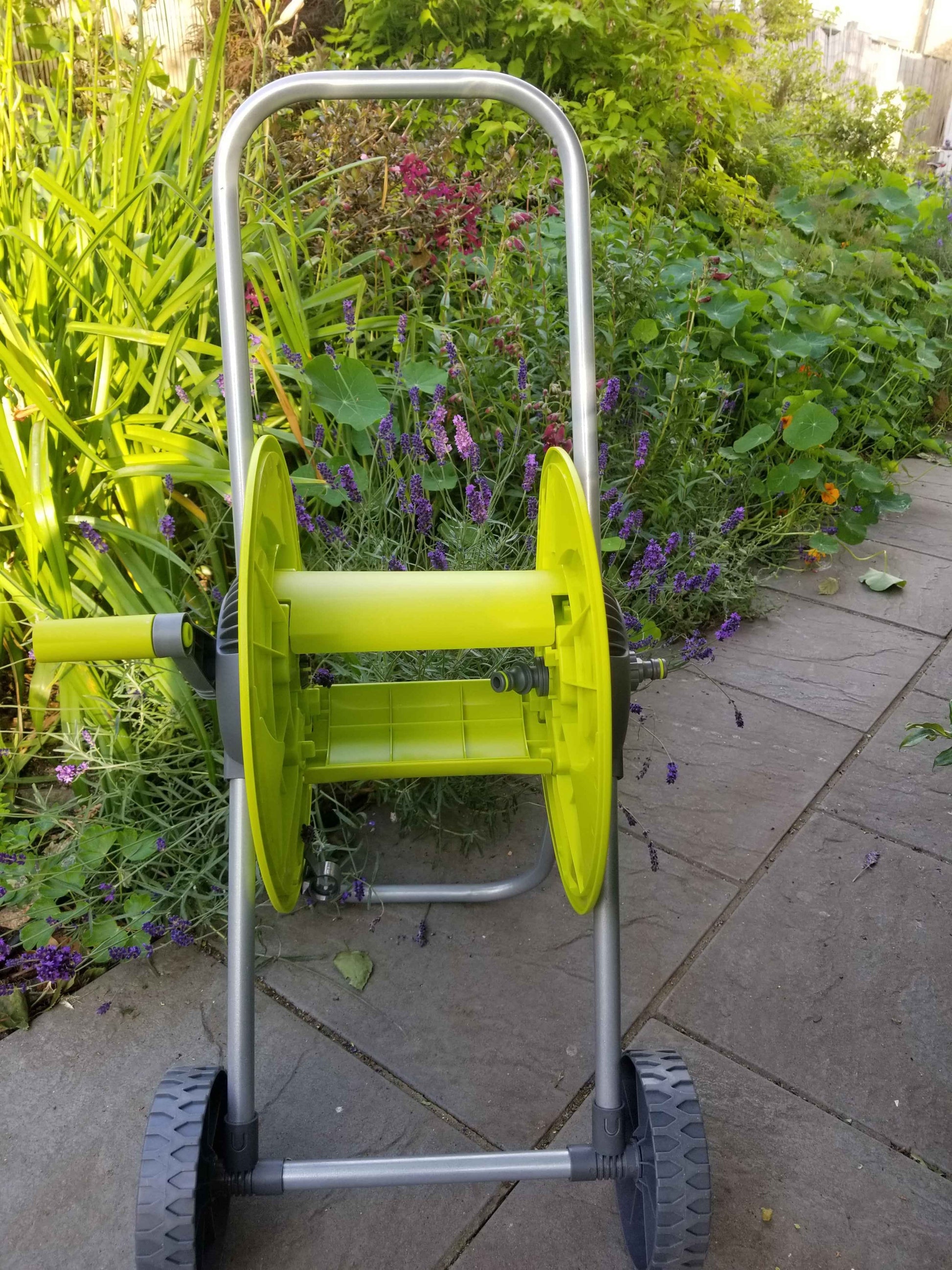 Hose Reel Eco Portable Cart Lime 50m - Best4Trade-Retail Garden watering