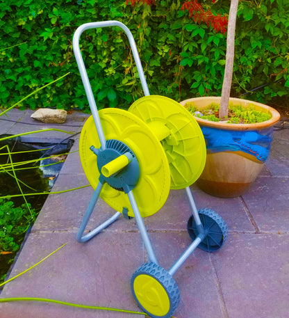 Hose Reel Eco Portable Cart Lime 50m - Best4Trade-Retail Garden watering