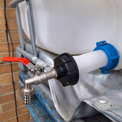 IBC S60x6 M-F Extender Swivel with S60x6 Cap and ½” Barb Lever Tap - Best4Trade-Retail Garden watering
