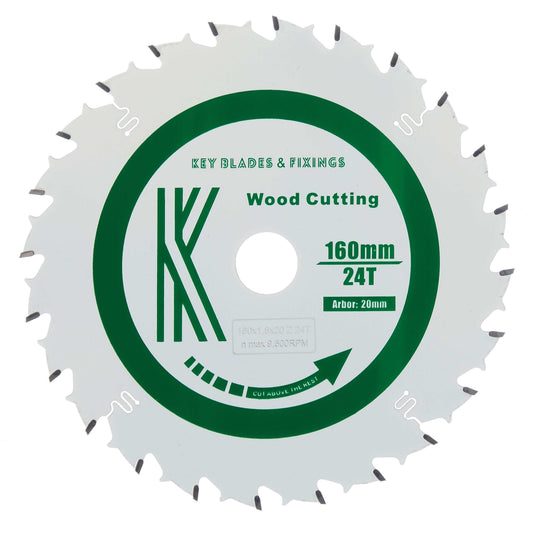 Circular Saw Blades 160mm x 20mm x 1.8mm 24 Tooth HKC Track - 2102