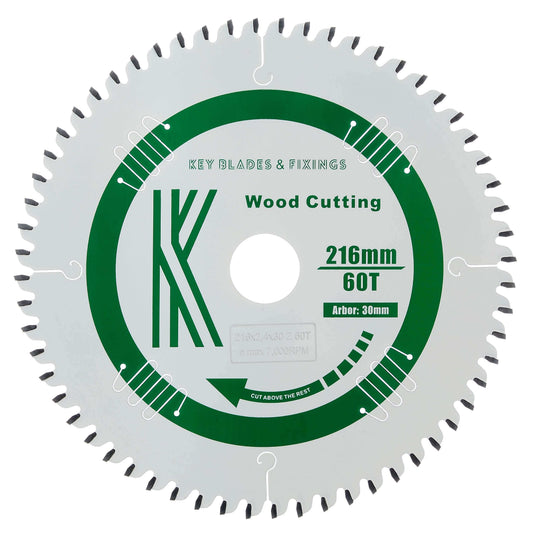 Circular Saw Blades 216mm x 30mm x 2.4mm 60T ATB (Neg Rake) Festool KS60