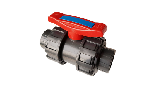 PVC Double Union 1/2" BSPF Stopcock