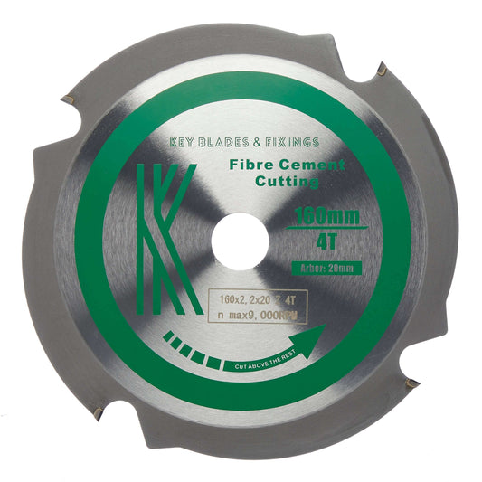 Circular Saw Blades 160mm x 20mm x 2.2mm 4 Tooth PCD Cement Fibre Board - 2200