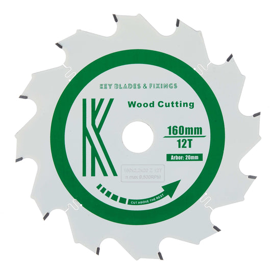 Circular Saw Blades 160mm x 20mm x 2.2mm "Cougar" 12T Rip - 2201