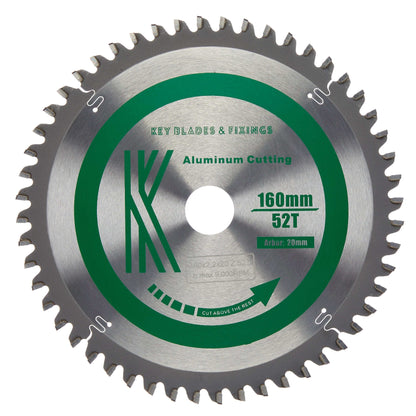 Circular Saw Blades 160mm x 20mm x 2.2mm (Ali) 52T TCG Neg Rake Track  - 2205