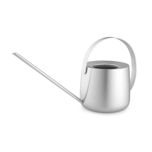 Zack Flowas Premium 1.5L Brushed Stainless Steel Watering Can - Ergonomic Garden Luxury