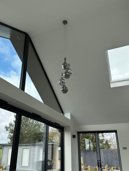 5 Light Cluster Evo Pendant Chandelier | Stairwell & High Ceiling Lighting UK