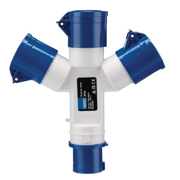 Draper 230V 3 Way Splitter x 16A - Draper