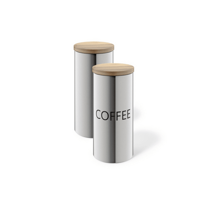 Zack Cera Premium Brushed Stainless Steel Coffee Canister - Airtight Freshness Guardian