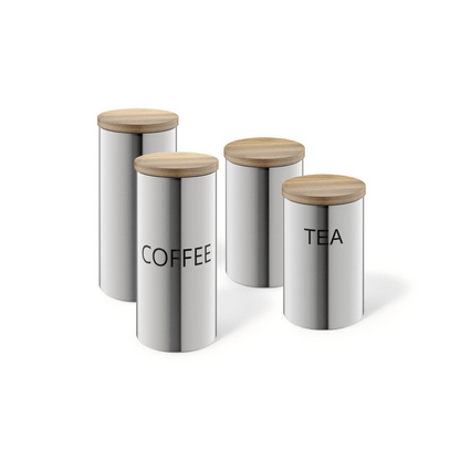 Zack Cera Premium Brushed Stainless Steel Coffee Canister - Airtight Freshness Guardian