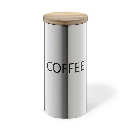 Zack Cera Premium Brushed Stainless Steel Coffee Canister - Airtight Freshness Guardian