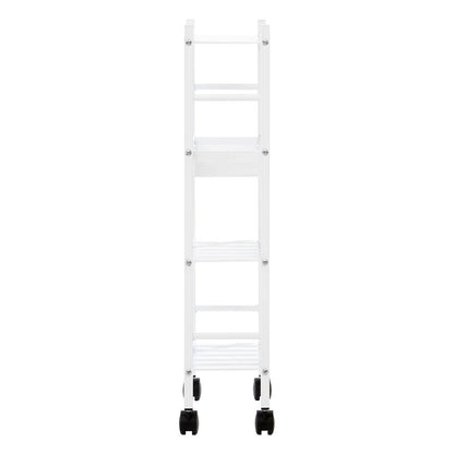 Dara 4 Tier White Trolley with Basket
