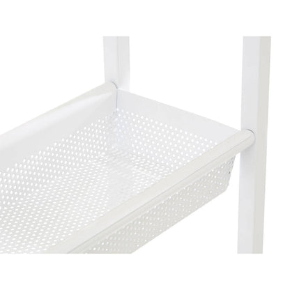 Dara 4 Tier White Trolley with Basket