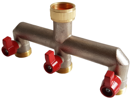 Three Way Tap Splitter Brass 3/4" BSP - Best4Trade-Retail Garden watering