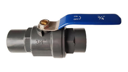 PP 3/4" BSPF Stopcock with Stainless Steel Ball Valve and Handle