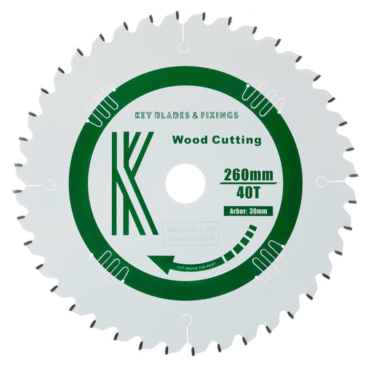 Circular Saw Blades 260mm x 30mm x 2.4mm 40 Tooth ATB (Neg Rake)  Kapex KS120 - 2601
