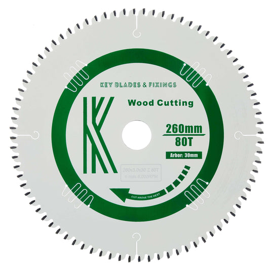 Circular Saw Blades 260mm x 30mm x 3.0mm 80T ATB (Neg Rake) Kapex KS120/KS88 - 2603