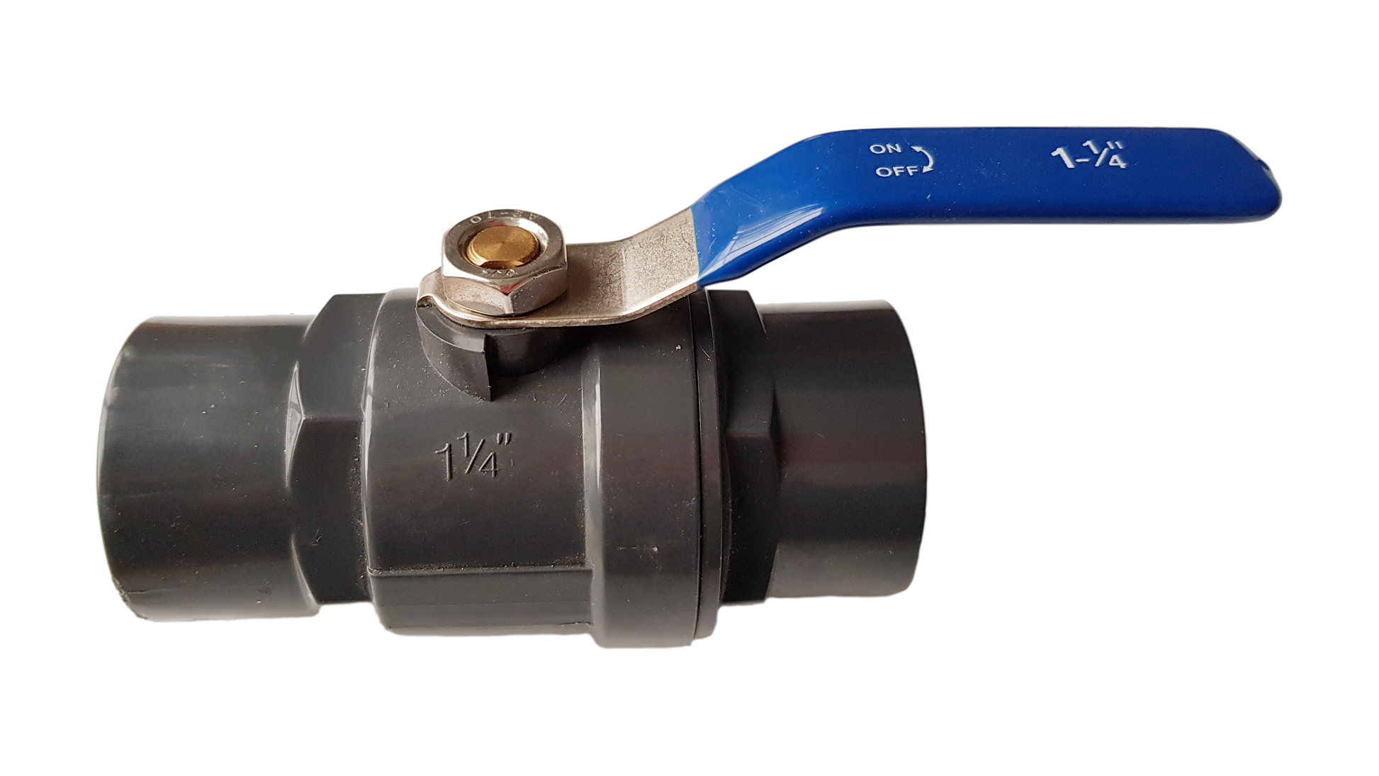 PP 1.25" BSPF Stopcock with Stainless Steel Ball Valve and Handle - Best4Trade-Retail Tech Hose & Fittings
