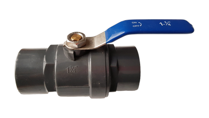 PP 1.25" BSPF Stopcock with Stainless Steel Ball Valve and Handle - Best4Trade-Retail Tech Hose & Fittings