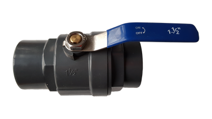 PP 1.5" BSPF Stopcock with Stainless Steel Ball Valve and Handle - Best4Trade-Retail Tech Hose & Fittings