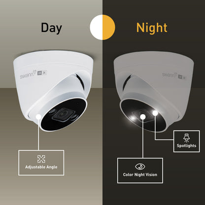 Swann AdvancedX 5MP 1TB 8-Channel Wired NVR CCTV with 4 Dome Camera Kit