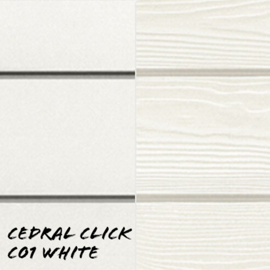 Cedral Click Smooth Cladding Panel 186mm x 12mm x 3.6m - All Colours