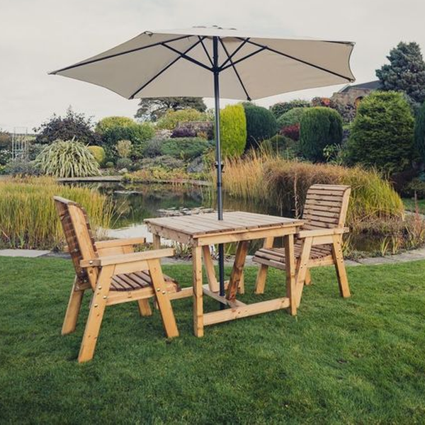 Churnet Valley 2 Seat Bistro Set 2 x Chairs 99cm Table - Churnet Valley