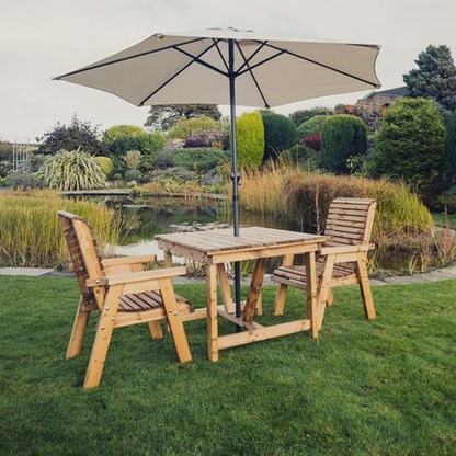 Churnet Valley 2 Seat Bistro Set 2 x Chairs 99cm Table - Churnet Valley