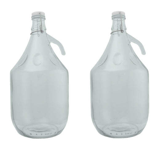 Glass Demijohn 5L 2 Pack Swing Top Cap