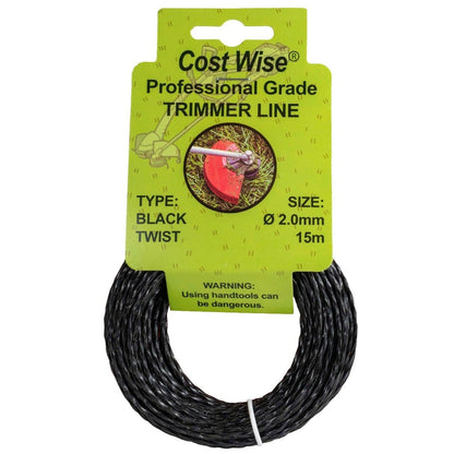 Strimmer Line Black Twist 2mm x 15m - Best4Trade-Retail Garden tools & Accesories