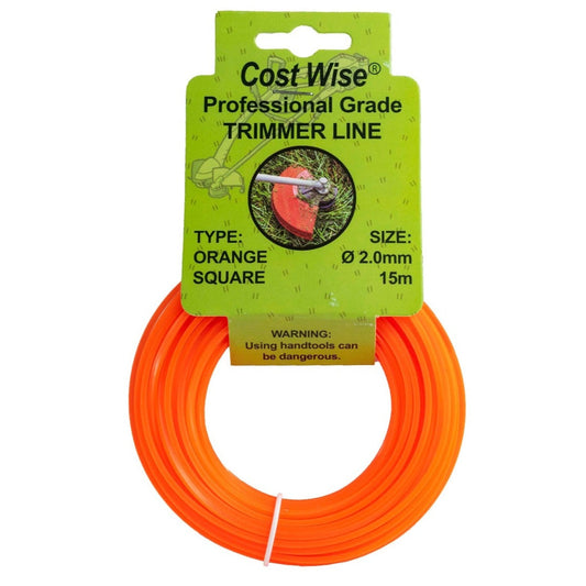 Strimmer Line Orange Square 2mm x 15m - Best4Trade-Retail Garden tools & Accesories