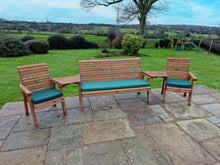 Load image into Gallery viewer, Churnet Valley 5 Seat Set 1 x 3 Seat Bench and 2 Chairs Angled Tray - Churnet Valley
