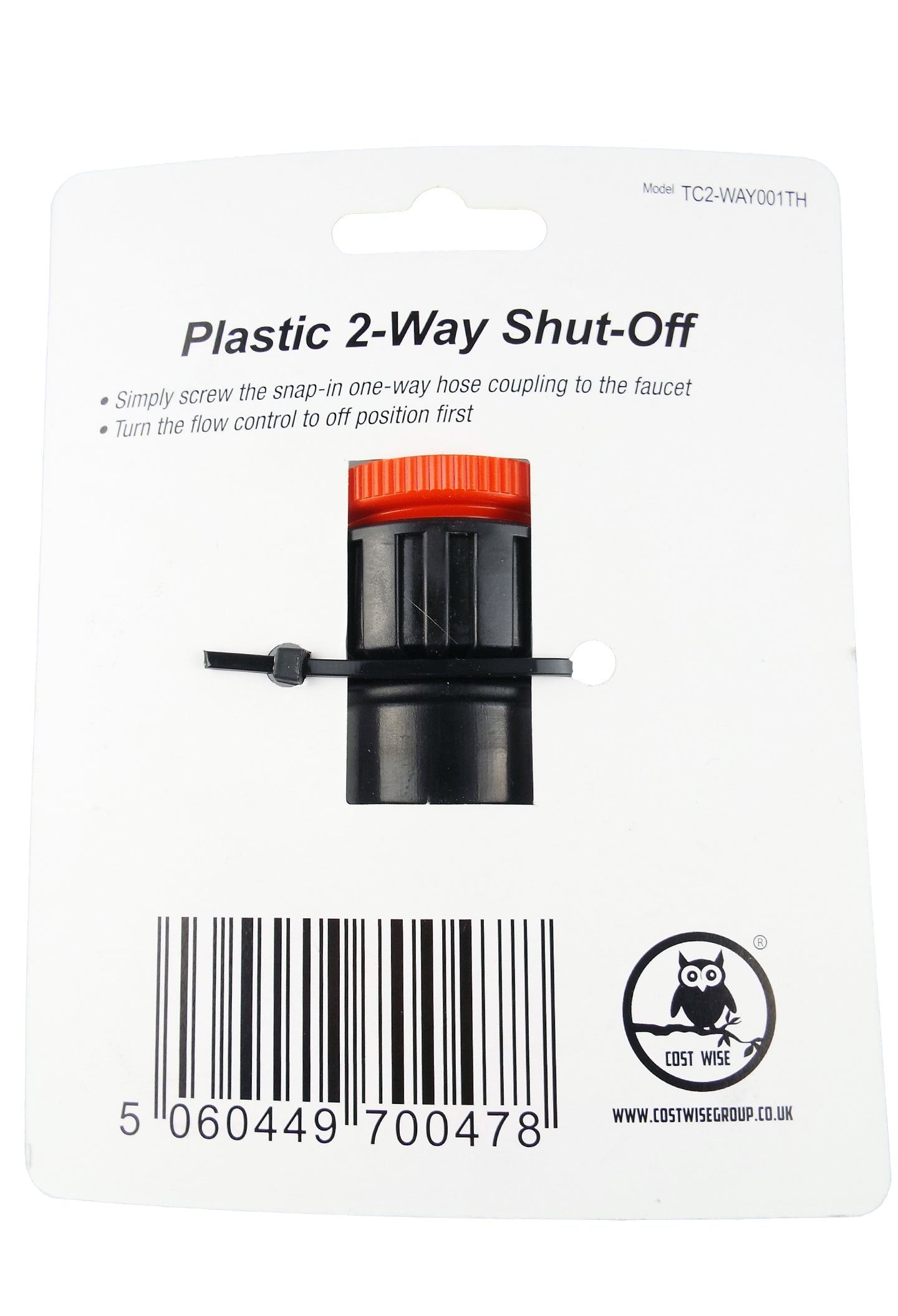Double Tap Connector with Valves & Threaded Outlets Black/Orange - Best4Trade-Retail Garden watering