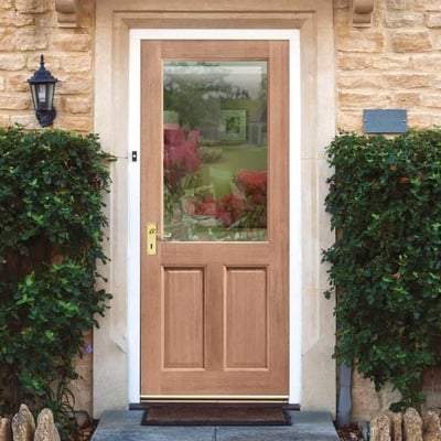 2XG Hardwood M&T 1 Double Glazed Clear Light Panel External Door - 2032mm x 813mm - LPD Doors