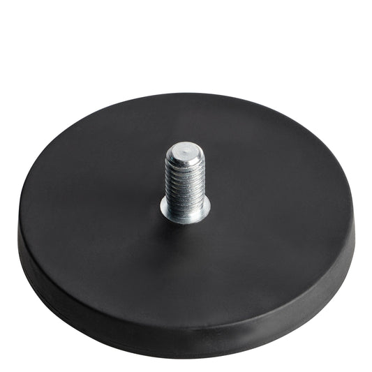 Rubber Coated Neodymium Magnet with Male Threaded Stud - 66 mm - Magnets Direct Listing