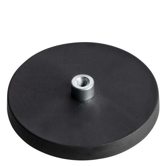 Rubber Coated Neodymium Magnet with Threaded Socket - 66 mm - Magnets Direct Listing