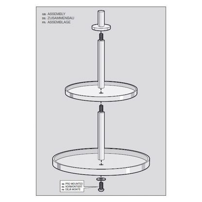 Zack Pilio Premium Brushed Stainless Steel Cake & Cookie Stand - German Elegance