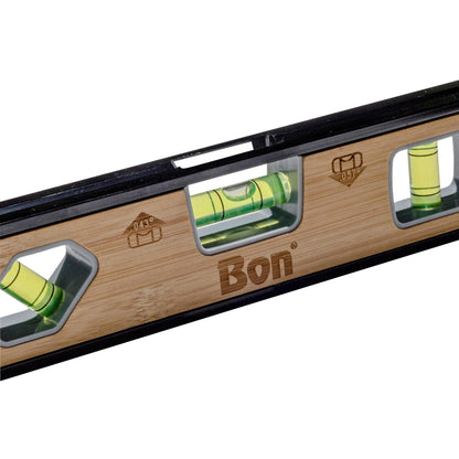 Bon Tool Aluminium and Bamboo Magnetic Torpedo Level - RHINOBUILD Bricklaying Tools