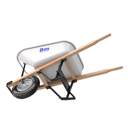 Bon Tool Steel Tray Wheel barrow with Leg Stabiliser - RHINOBUILD Bricklaying Tools