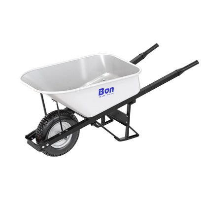 Bon Tool Steel Tray Wheel barrow with Leg Stabiliser - RHINOBUILD Bricklaying Tools