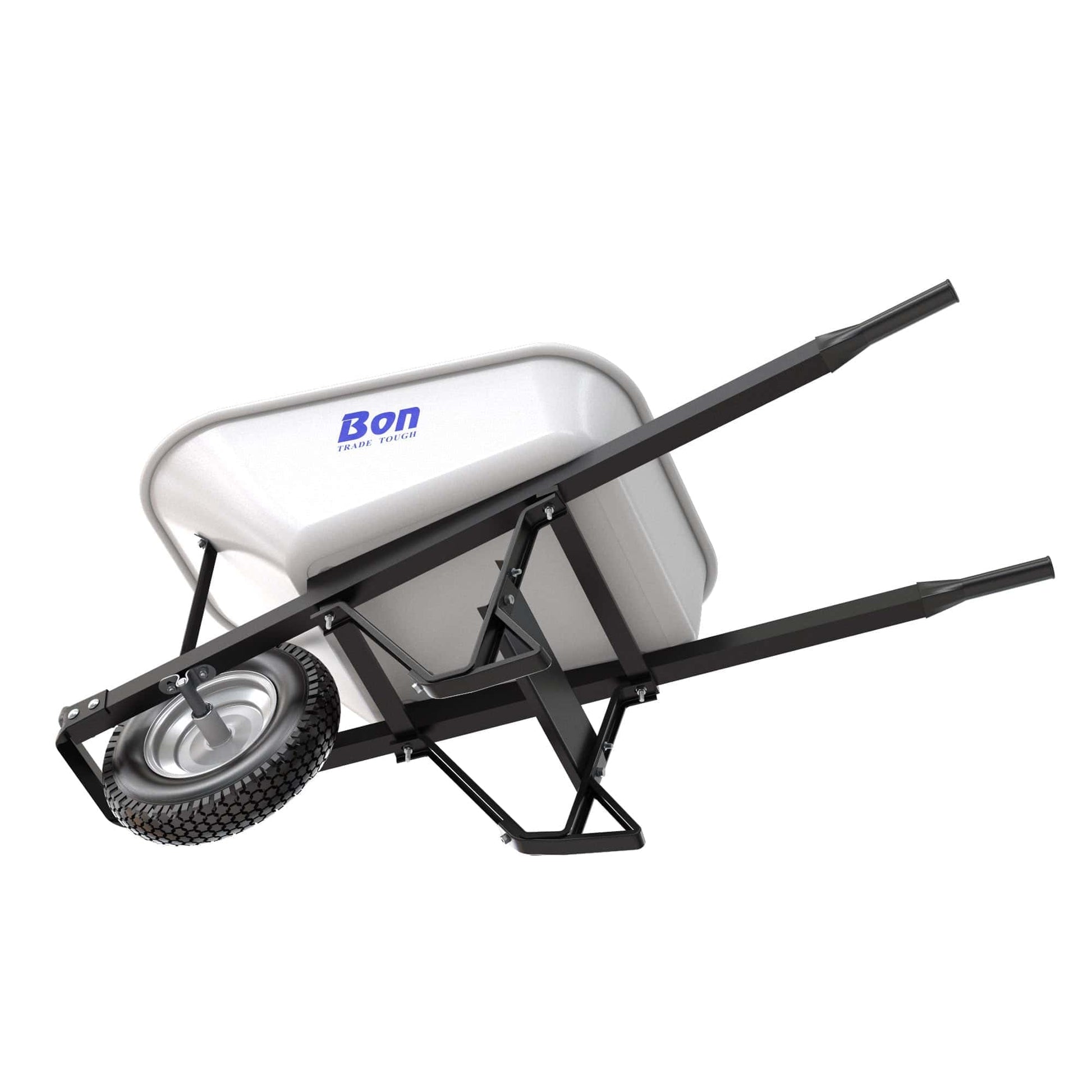 Bon Tool Steel Tray Wheel barrow with Leg Stabiliser - RHINOBUILD Bricklaying Tools
