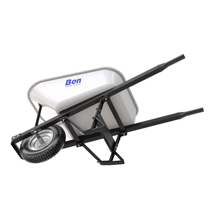 Bon Tool Steel Tray Wheel barrow with Leg Stabiliser - RHINOBUILD Bricklaying Tools