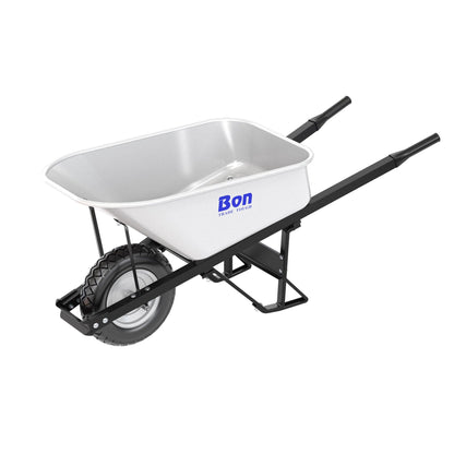 Bon Tool Steel Tray Wheel barrow with Leg Stabiliser - RHINOBUILD Bricklaying Tools