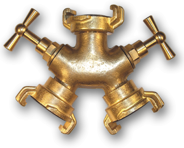 Claw Brass - 3 Way Connector with Bib Taps - Best4Trade-Retail Tech Hose & Fittings