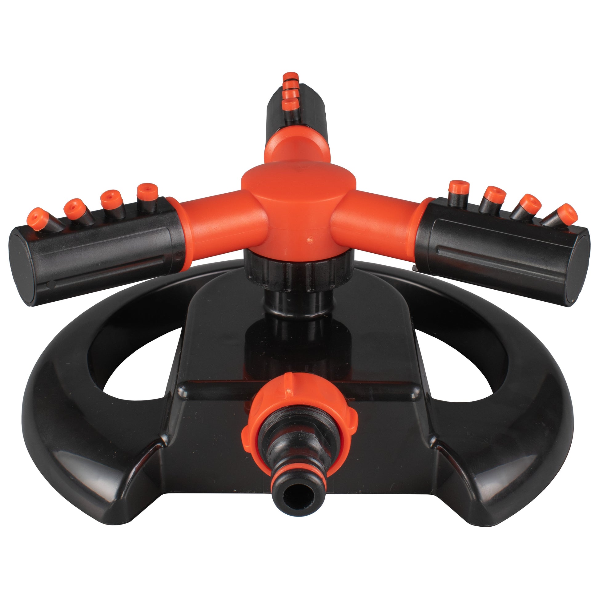 Cost Wise 3-Arm Adjustable Rotating Lawn Sprinkler Black Orange - Best4Trade-Retail Garden watering