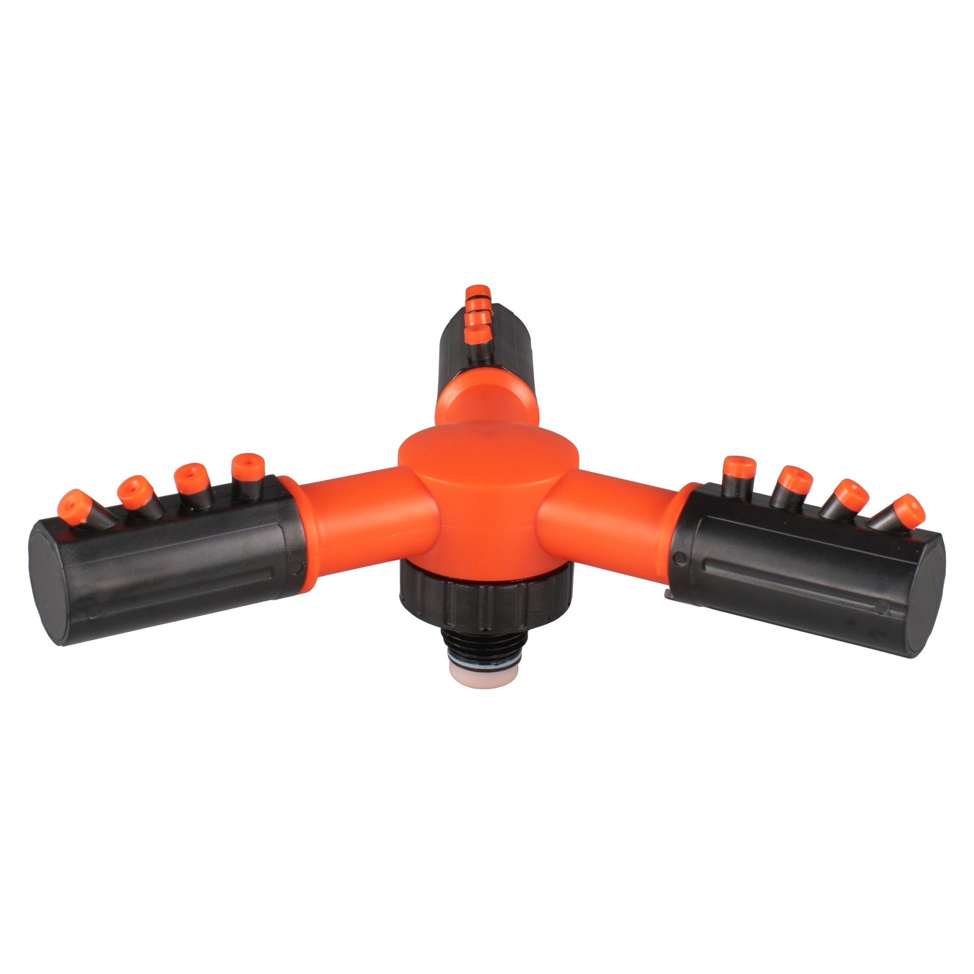 Cost Wise 3-Arm Adjustable Rotating Lawn Sprinkler Black Orange - Best4Trade-Retail Garden watering
