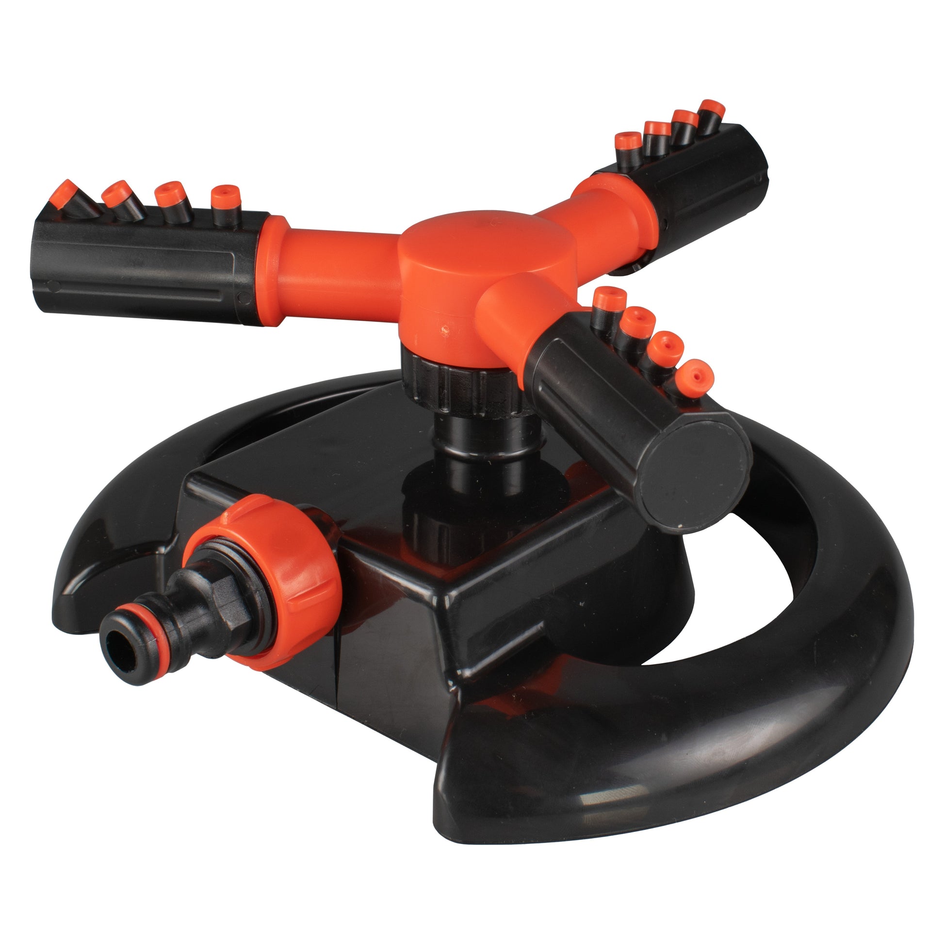 Cost Wise 3-Arm Adjustable Rotating Lawn Sprinkler Black Orange - Best4Trade-Retail Garden watering