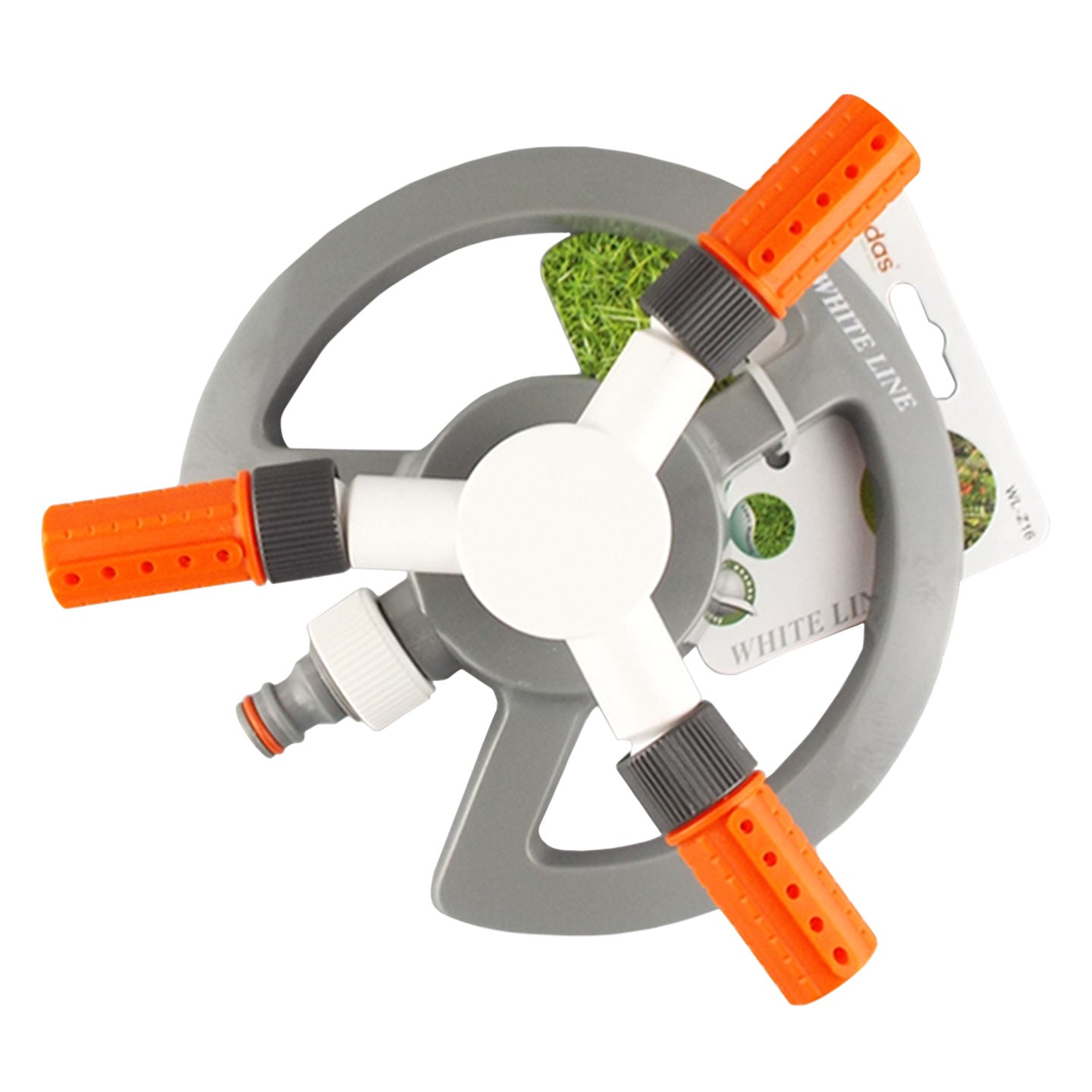 Bradas 3-Arm Revolving Sprinkler White Line - Best4Trade-Retail Garden watering
