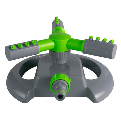 Cost Wise 3-Arm Adjustable Rotating Lawn Sprinkler Green Grey - Best4Trade-Retail Garden watering